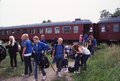 Our scout group has left the train
