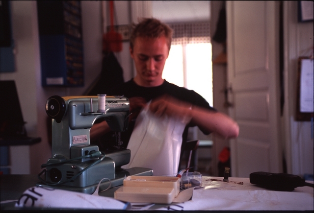 Clas is sewing