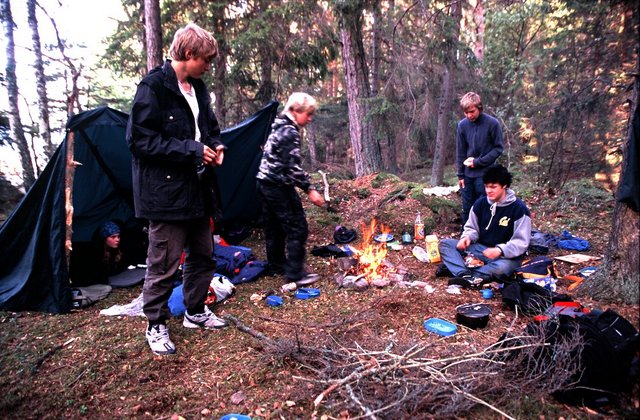 Campsite and kitchen