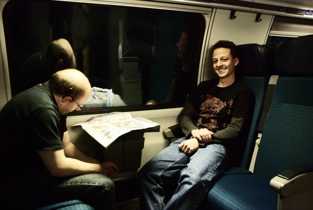 On the train