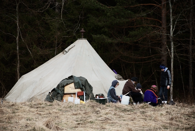 The tent of the Purpole Order from the outside