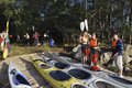 Preparing a kayak instruction