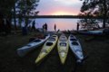 Two person kayaks on display