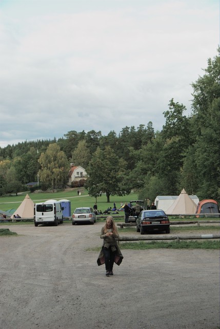 Campsite parking lot