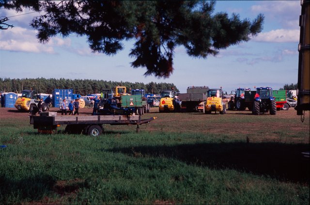 Parking lot for all construction vehicles needed
