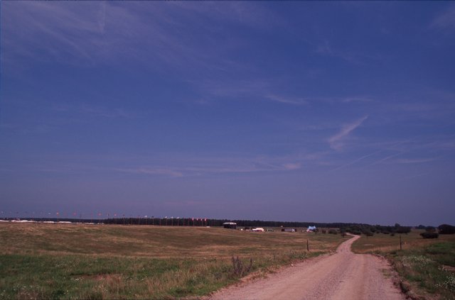 The road to back-stage area