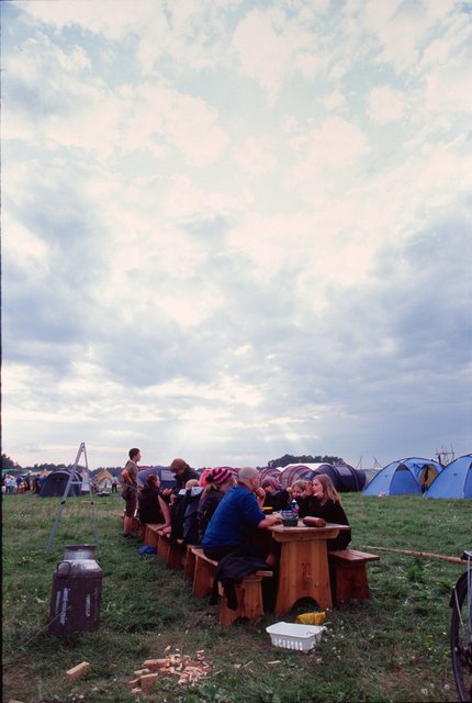 The first meal on the camp site