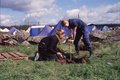 Digging a hole