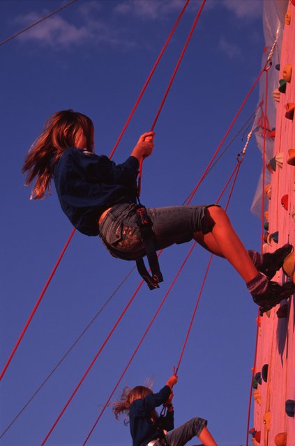 Rappeling down