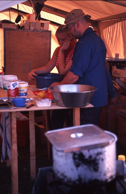 Lunch preparations