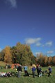 Fellow scouts preparing a camp site