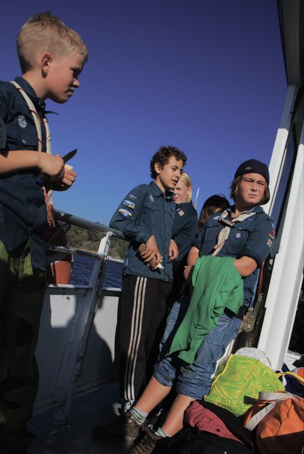 On the boat home