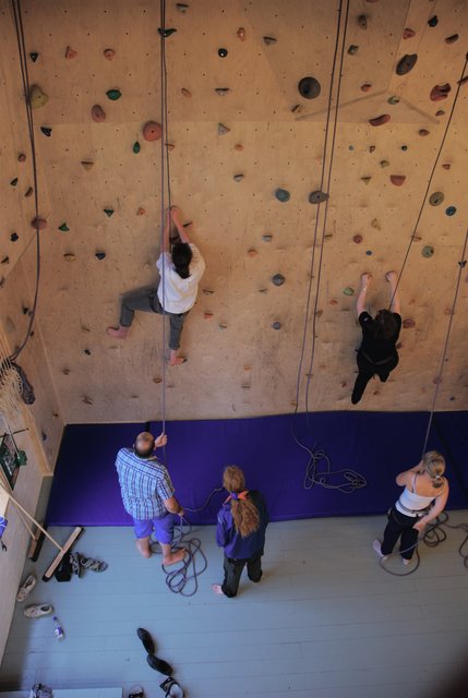 The climbing wall
