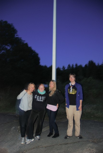 Flaggpole and night