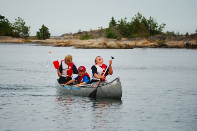 Happy paddlers
