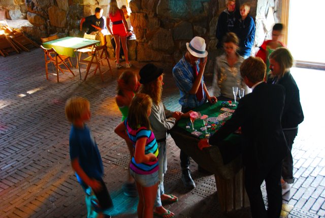 At the casino table
