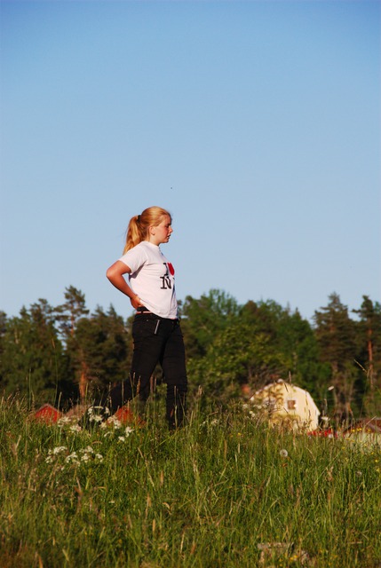 In the open
