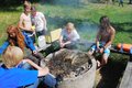 Making char-cloth - 2